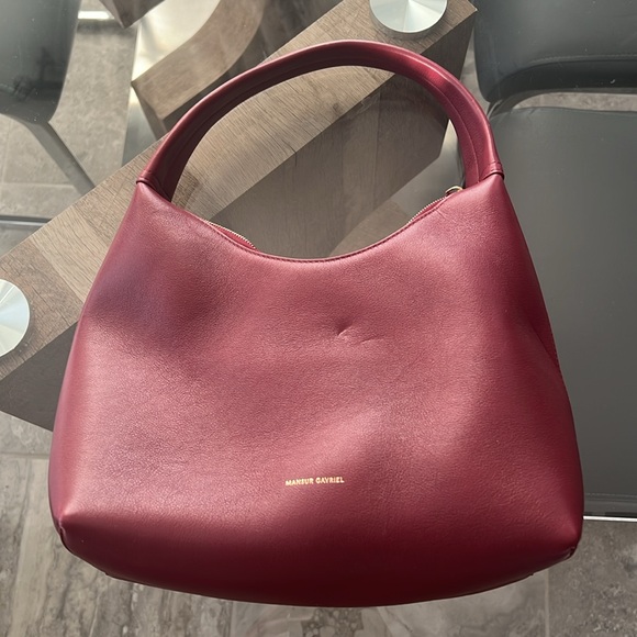 NEW Mansur Gavriel Small Soft Candy Shoulder Bag in Burgundy, Quiet Luxury! - Picture 7 of 15
